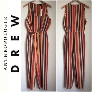 NWT Anthropologie Drew Striped Jumpsuit